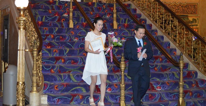 Piyapong Winwarid and Napaporn Vongpanish were married in the Akron Civic Theatre on Valentine’s Day 2018